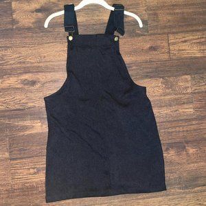 Women's Black Dungarees-overalls